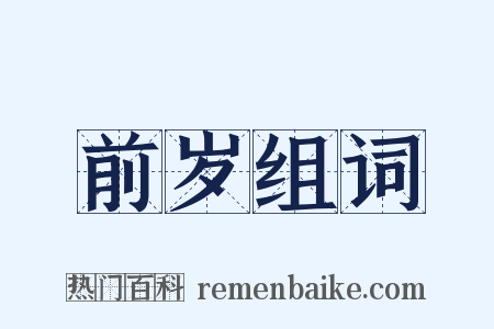 前岁组词是什么意思的图片